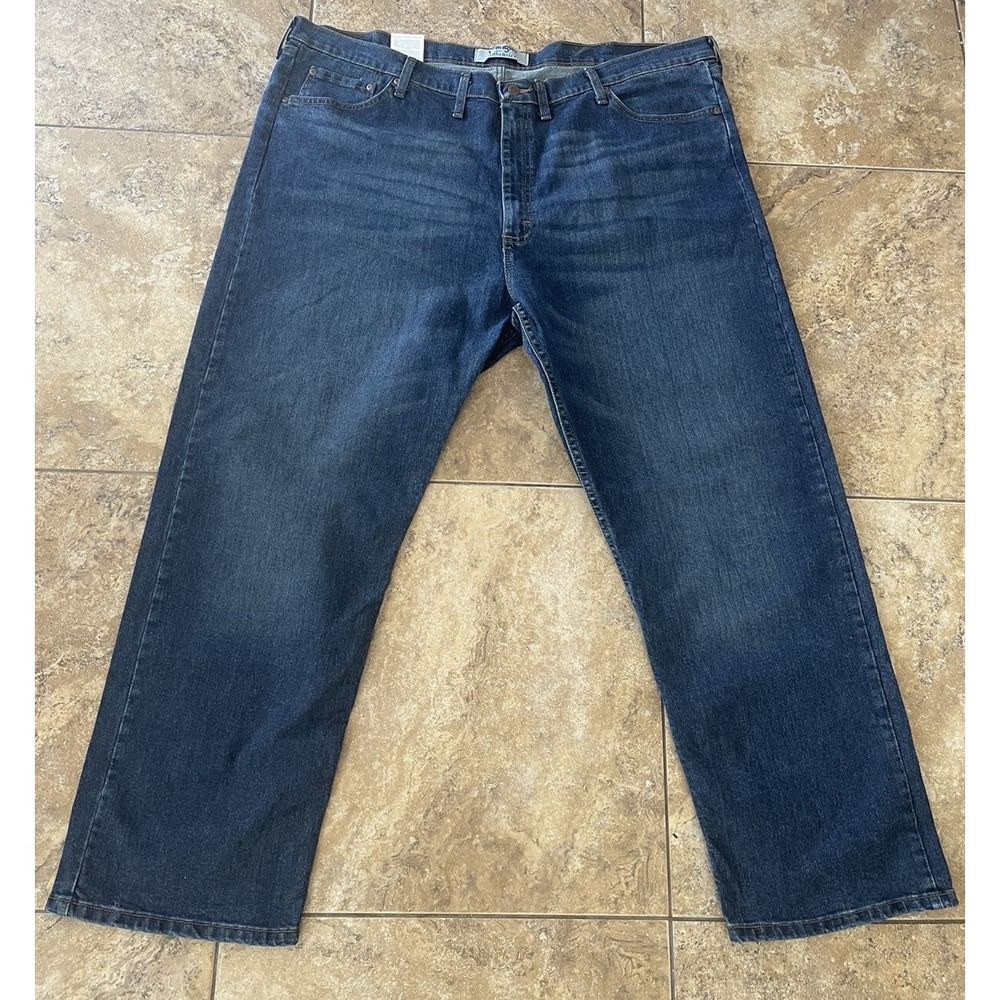 Wrangler Authentics Straight Leg Medium Wash Denim Mens Jeans 46X30 ZM200FD - Picture 4 of 8